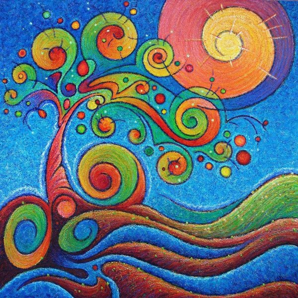 Красивая абстракция карандашом