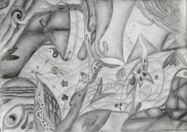 Абстрактные рисунки карандашом