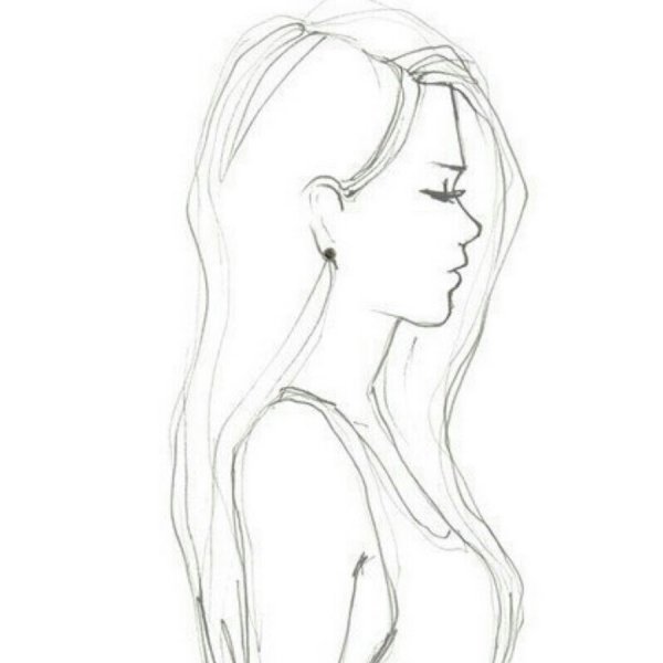 Рисунок девушки карандашом