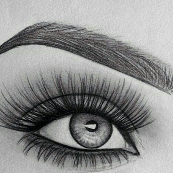Брови рисунок карандашом