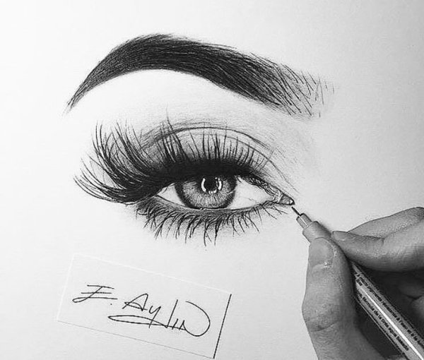 Поэтапное рисование бровей