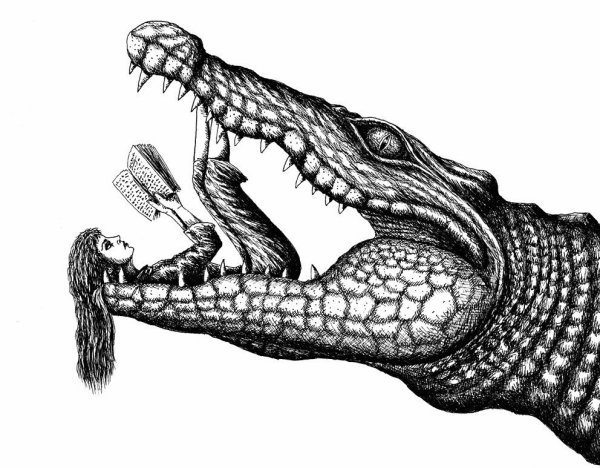 Крокодил эскиз