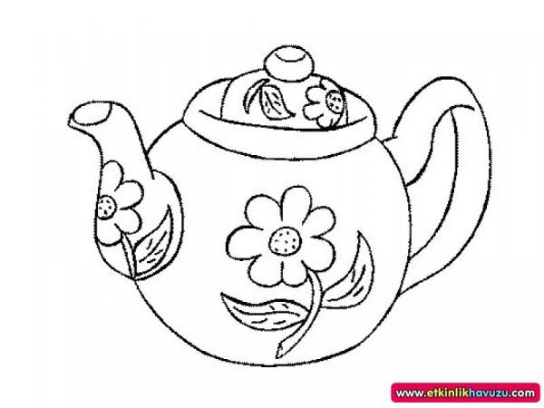 Чайник раскраска