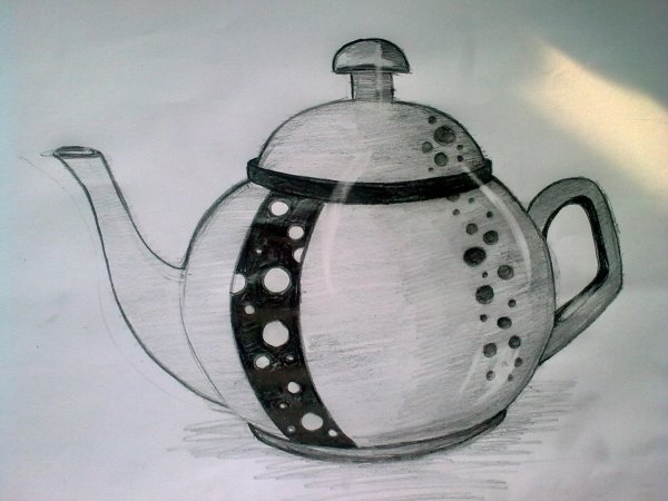 Чайник карандашом