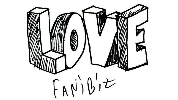 Объёмные надписи карандашом