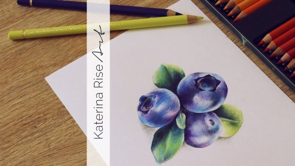 Глаз акварельными карандашами