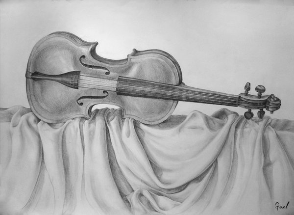 Скрипка рисунок