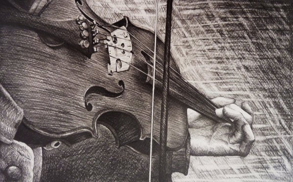 Скрипка набросок