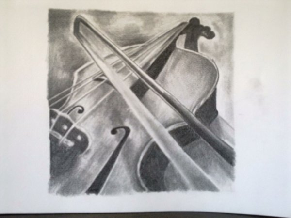 Скрипка арт карандаш