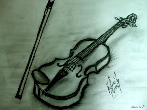 Скрипка карандашом