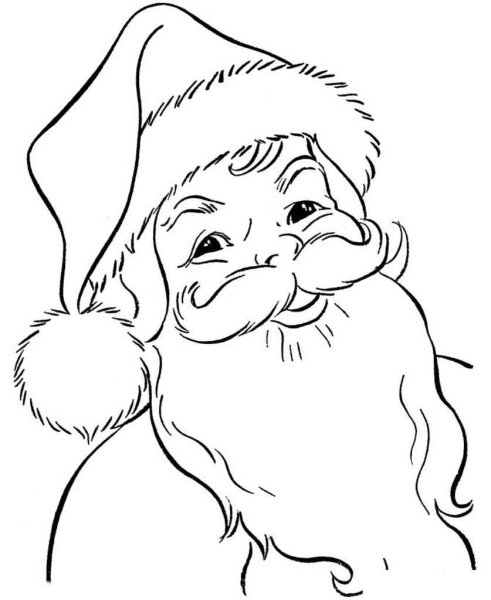 Легкое рисование Деда Мороза