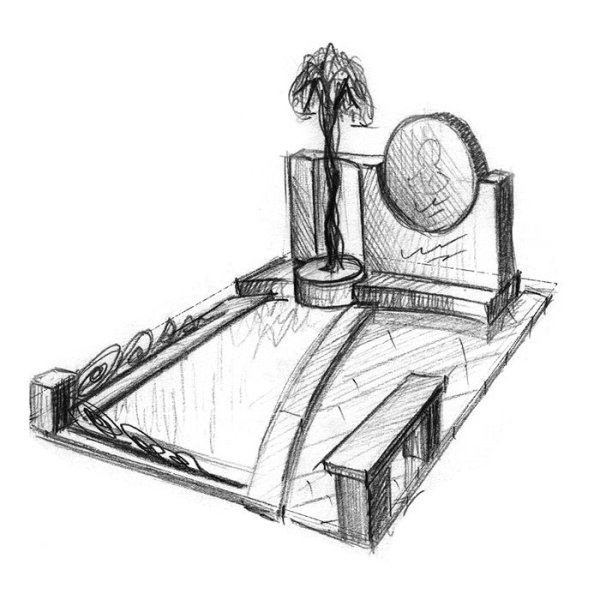 Рисунок памятника карандашом