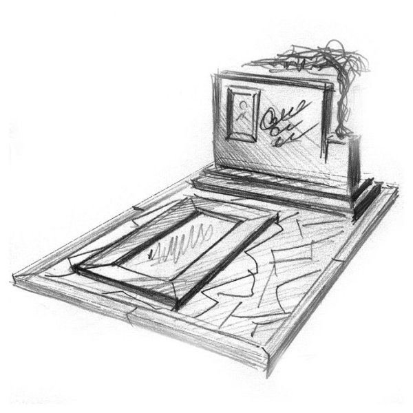 Эскиз рисунка карандашом для памятника ребёнку