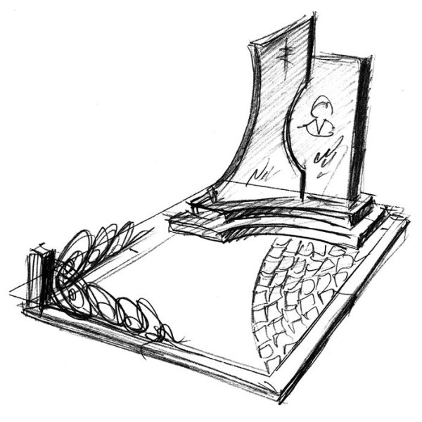 Эскиз памятника на могилу