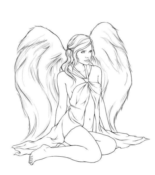 Крылья ангела рисунок