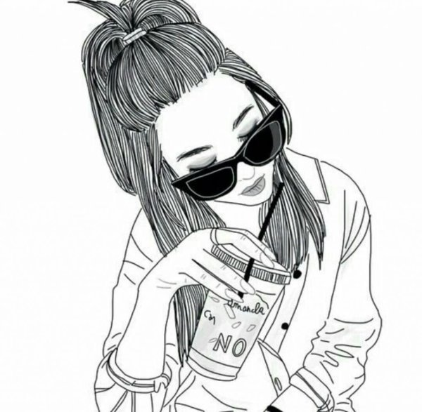 Подружки рисунок карандашом