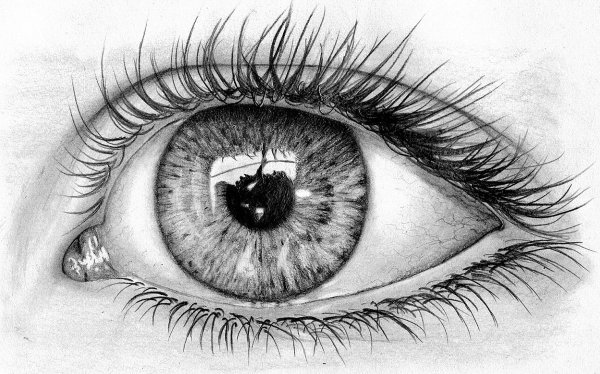 Большой нарисованный глаз