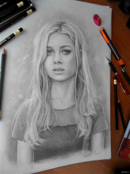 Красивый портрет от руки