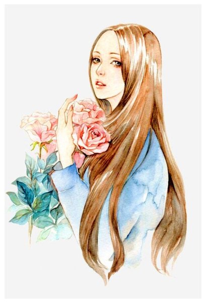 Волосы карандашом