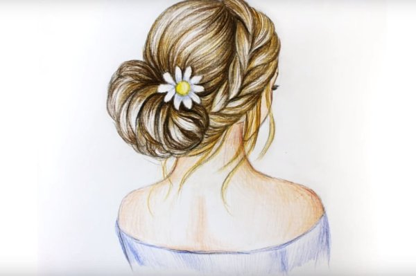 Рисунки для срисовки волосы