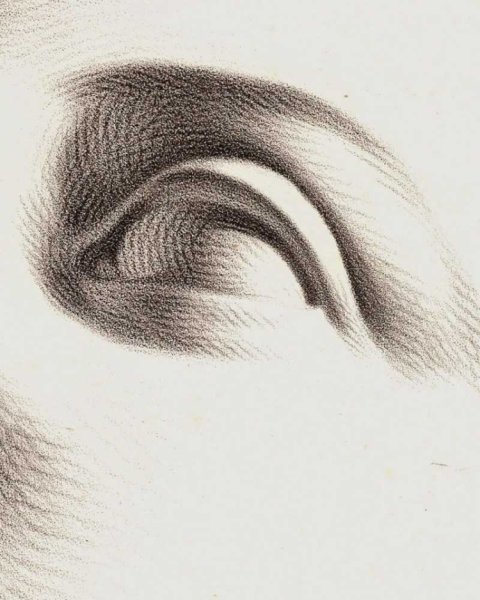 Штриховка губ карандашом