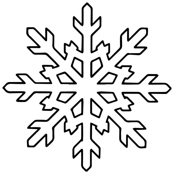 Снежинка раскраска