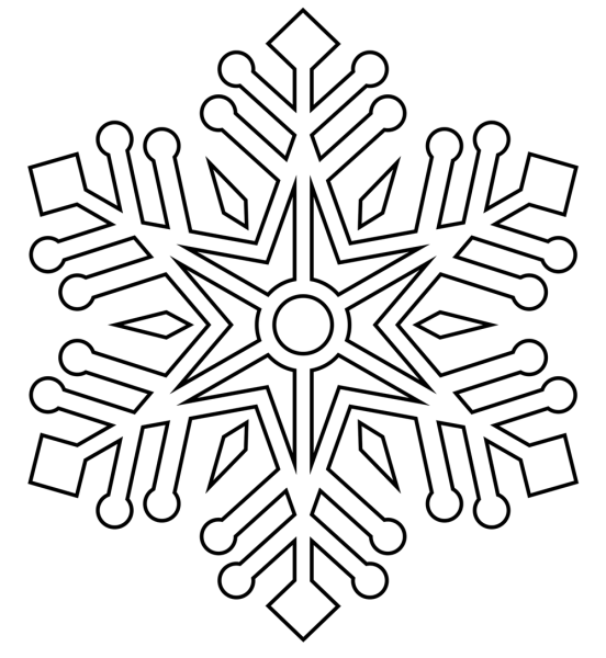 Снежинка раскраска