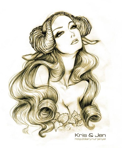 Овен девушка скетч