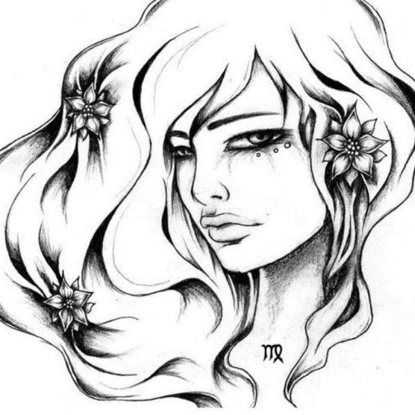 Рисунок тату Дева