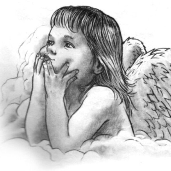 Рисунки ангелов карандашом