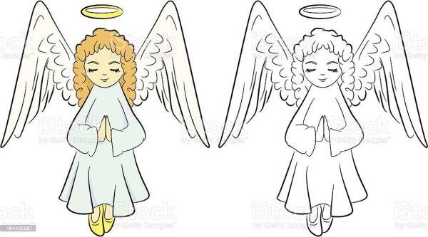 Рисуем двух ангелов