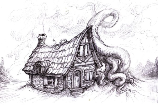 Фантазия рисунок карандашом