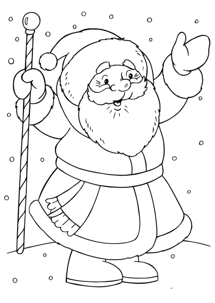 Дед Мороз раскраска