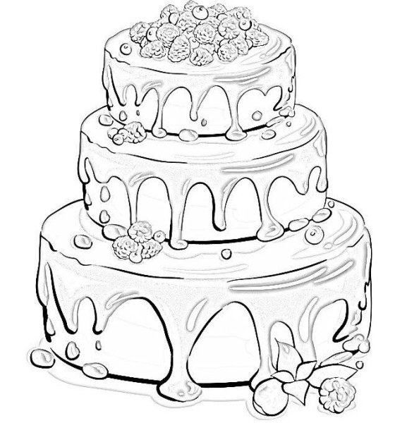 Раскраска торт