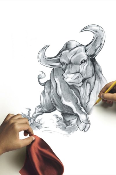 Бык рисунок