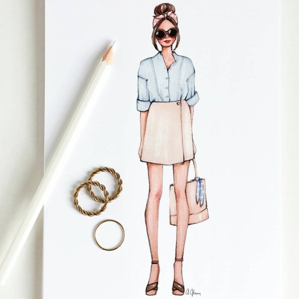 Повседневный стиль эскиз