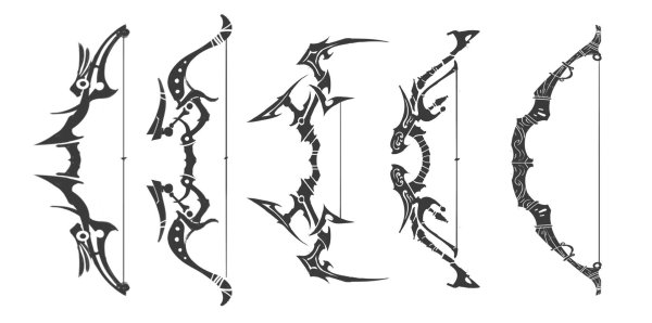 Лук и стрелы эскиз