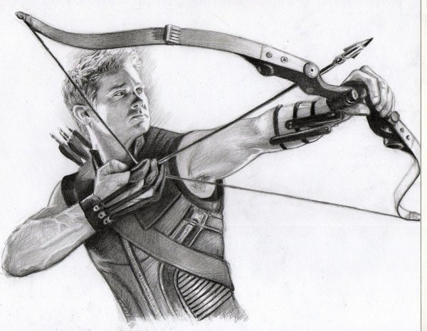 Соколиный глаз (Клинт Бартон) рисунок