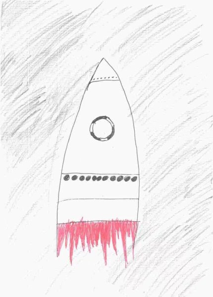 Рисунки несложные ракета