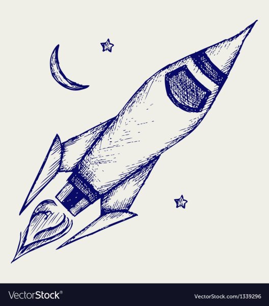 Космическая ракета скетч