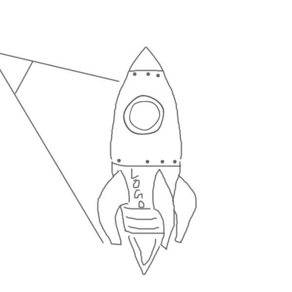 Ракета рисунок легкий
