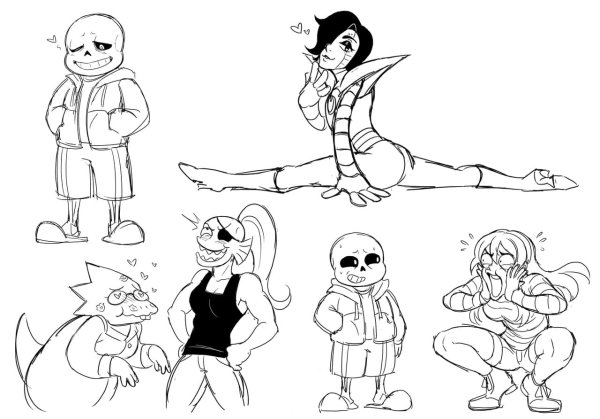 Раскраски герои андертейл