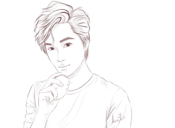 Рисунки для срисовки корейцы