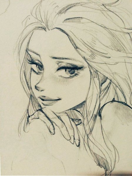 Красивые девушки карандашом