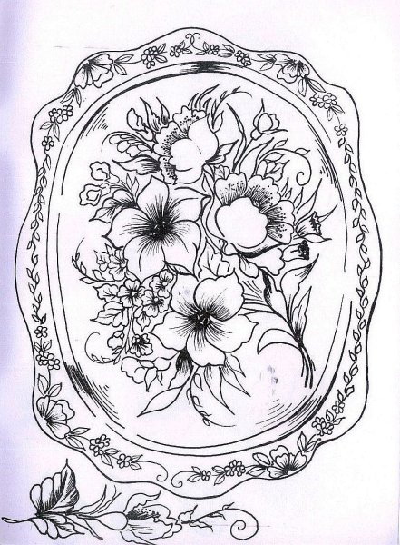 Цветы трафареты для росписи