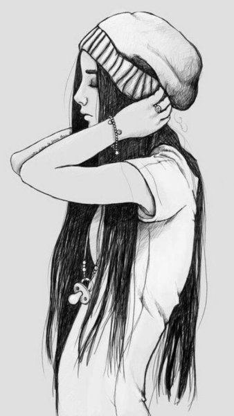 Крутые девушки карандашом