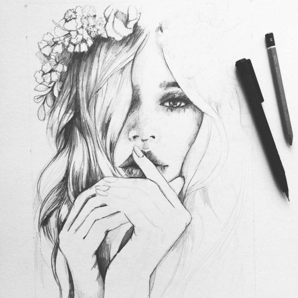 Красивые рисунки черным карандашом