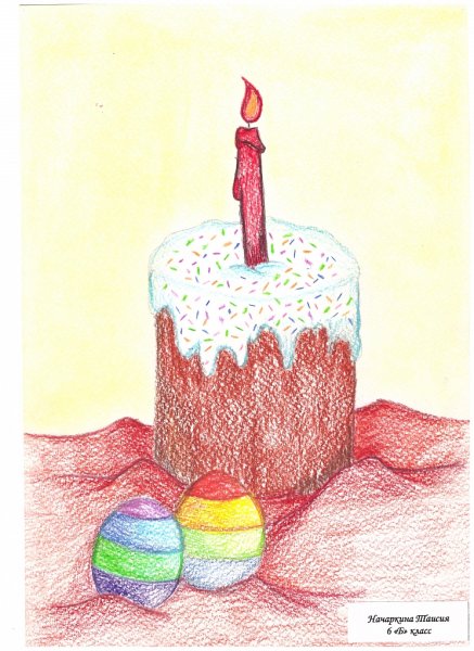 Рисунок на тему Пасха