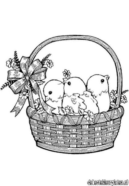 Пасхальные открытки-раскраски