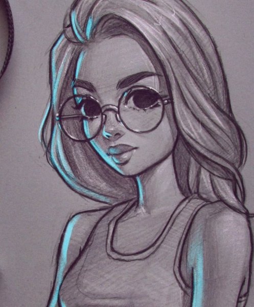 Рисунки для срисовки девуш